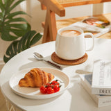 Okate 16oz Stackable Ceramic Coffee Mugs – Set of 4, White