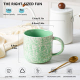Okate 12oz Ceramic Coffee Mugs – Set of 4, Green