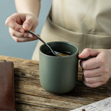 Okate 14oz Ceramic Coffee Mugs – Set of 6, Reactive Glaze