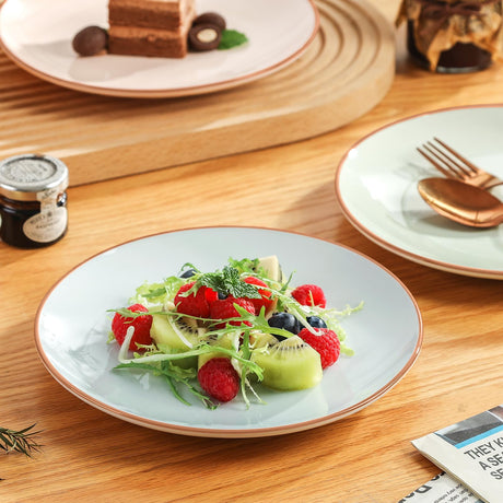 Okate Colorful Ceramic Dessert Plates – Set of 6, 8 Inch, Assorted Colors
