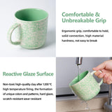 Okate 12oz Ceramic Coffee Mugs – Set of 4, Green