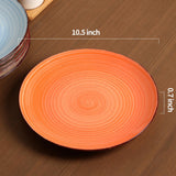 Okate Ceramic Dinner Plates – Set of 6, 10.5 Inch, Blue