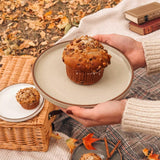 Okate Ceramic Flat Plates – Set of 6, 8 Inch, Neutral Colors
